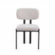 Krzesło tapicerowane Kelis czarne