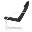Fotel Finka Modern czarny biały stelaż