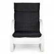 Fotel Finka Modern czarny biały stelaż
