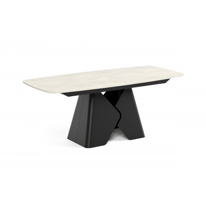 Prostokątny stół rozkładany Prisma 180 czarna podstawa