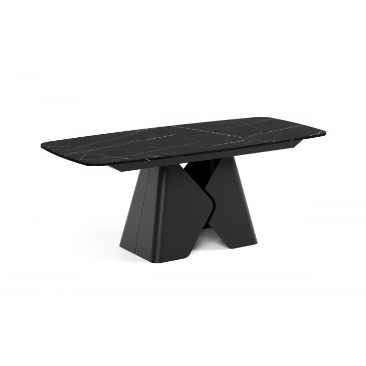 Prostokątny stół rozkładany Prisma 180 czarna podstawa