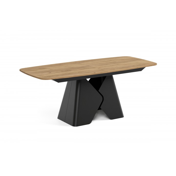 Prostokątny stół rozkładany Prisma 180 czarna podstawa