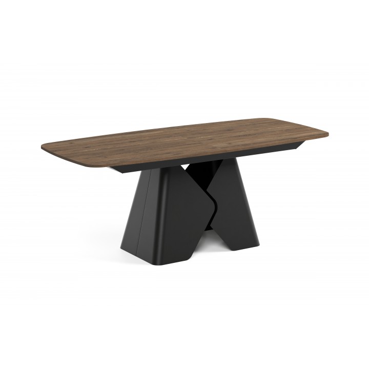 Prostokątny stół rozkładany Prisma 180 czarna podstawa