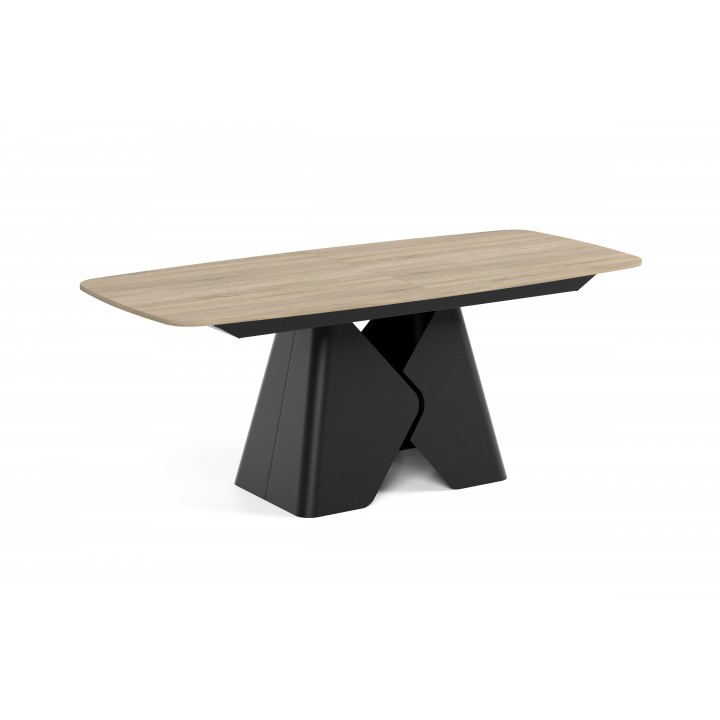 Prostokątny stół rozkładany Prisma 180 czarna podstawa