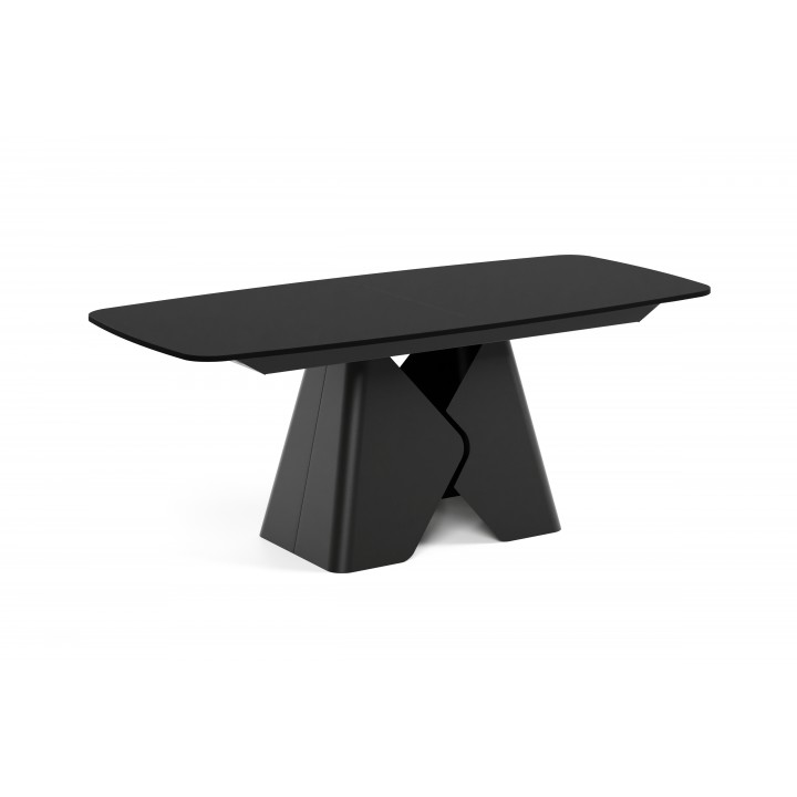 Prostokątny stół rozkładany Prisma 180 czarna podstawa