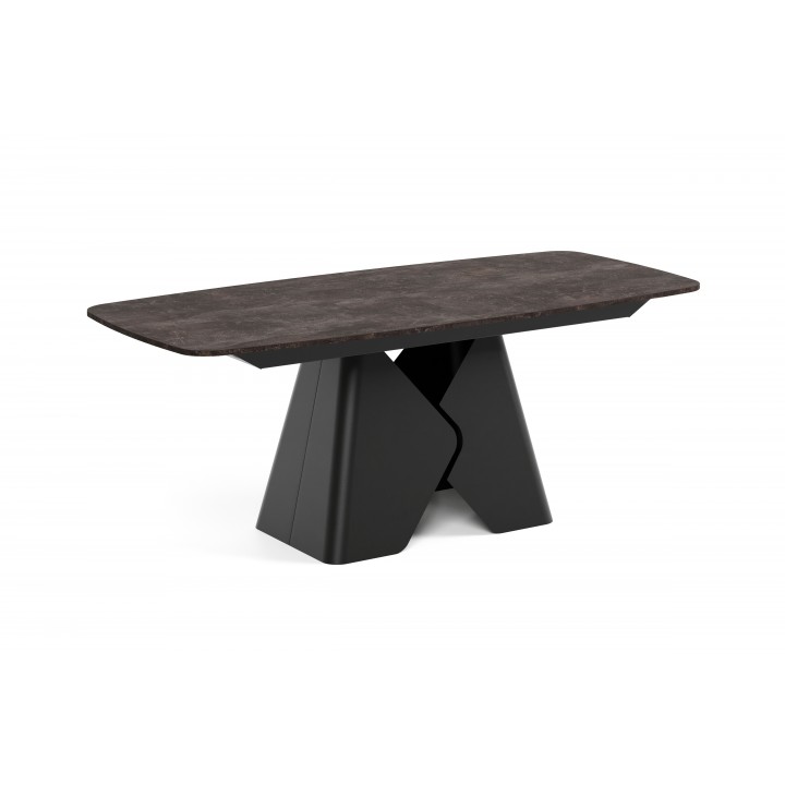 Prostokątny stół rozkładany Prisma 180 czarna podstawa