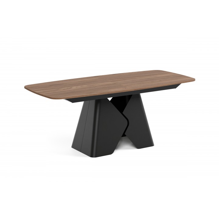 Prostokątny stół rozkładany Prisma 180 czarna podstawa