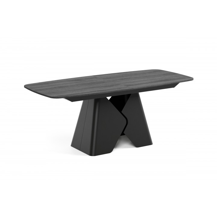 Prostokątny stół rozkładany Prisma 180 czarna podstawa