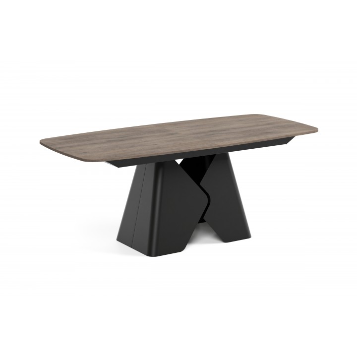 Prostokątny stół rozkładany Prisma 200 czarna podstawa