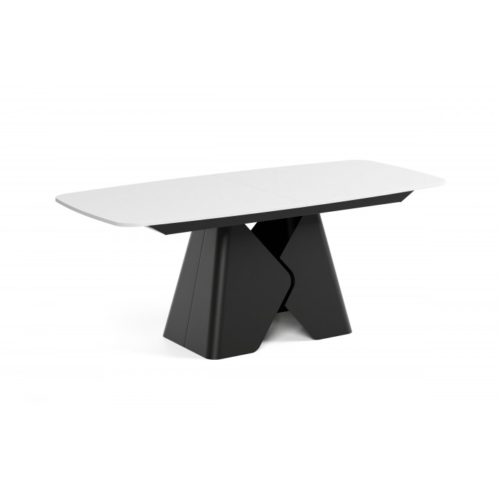 Prostokątny stół rozkładany Prisma 200 czarna podstawa