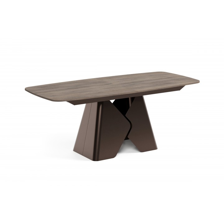 Prostokątny stół rozkładany Prisma 180 brązowa podstawa