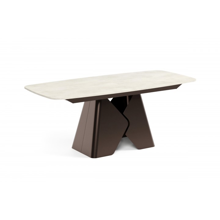 Prostokątny stół rozkładany Prisma 180 brązowa podstawa