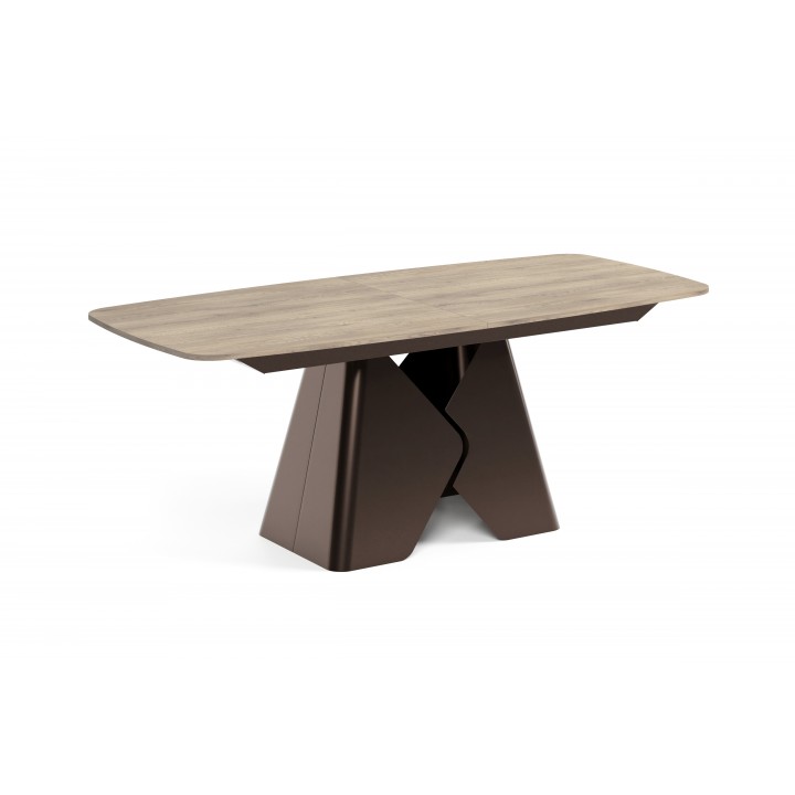 Prostokątny stół rozkładany Prisma 180 brązowa podstawa