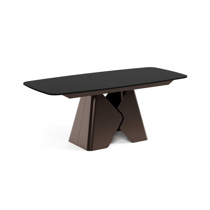 Prostokątny stół rozkładany Prisma 180 brązowa podstawa