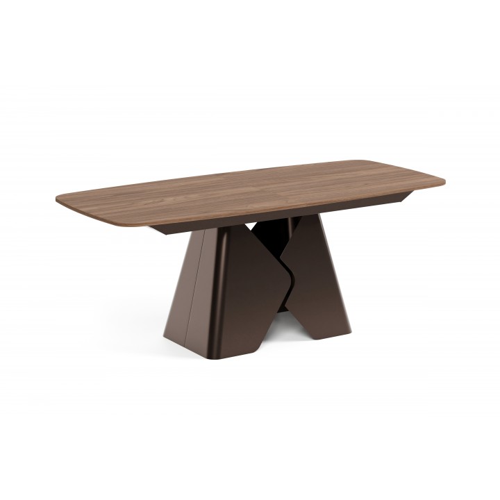 Prostokątny stół rozkładany Prisma 180 brązowa podstawa