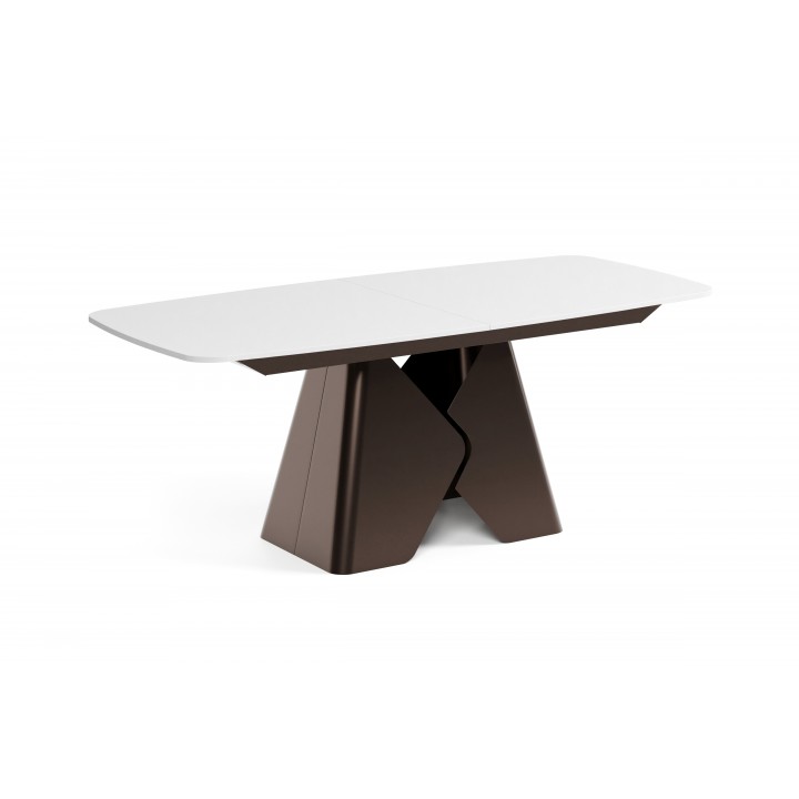 Prostokątny stół rozkładany Prisma 200 brązowa podstawa