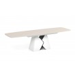 Prostokątny stół rozkładany Prisma 180 biała podstawa