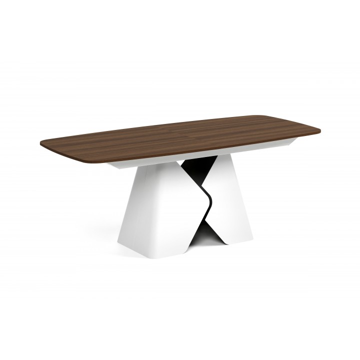 Prostokątny stół rozkładany Prisma 200 biała podstawa