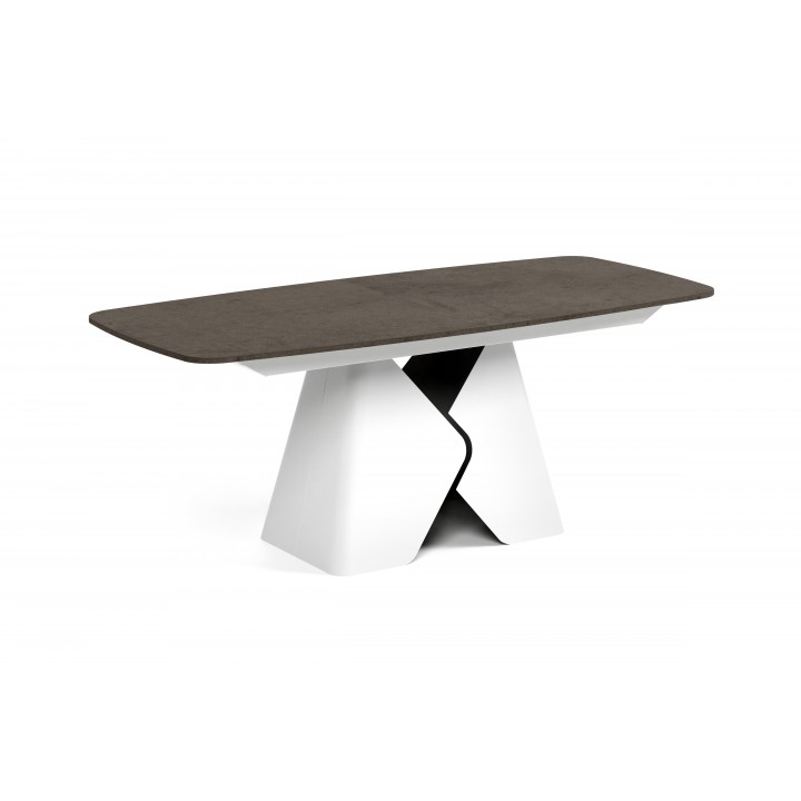 Prostokątny stół rozkładany Prisma 200 biała podstawa