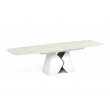 Prostokątny stół rozkładany Prisma 200 biała podstawa