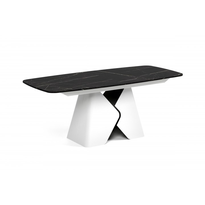 Prostokątny stół rozkładany Prisma 200 biała podstawa