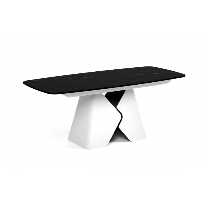 Prostokątny stół rozkładany Prisma 200 biała podstawa