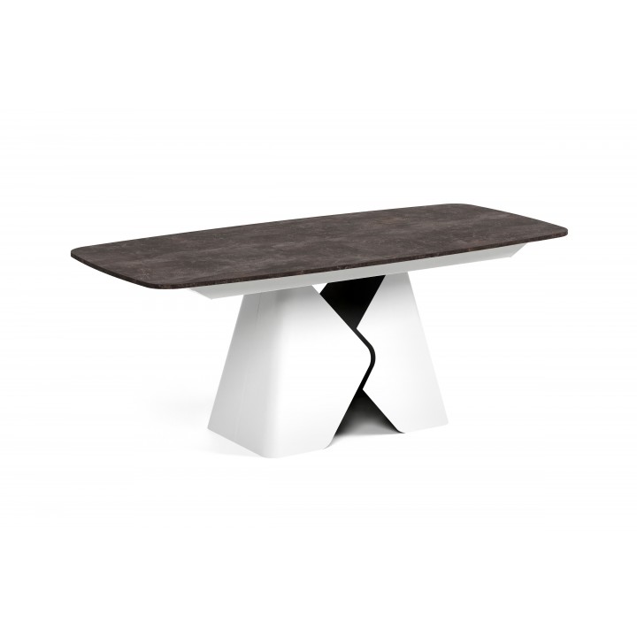 Prostokątny stół rozkładany Prisma 200 biała podstawa