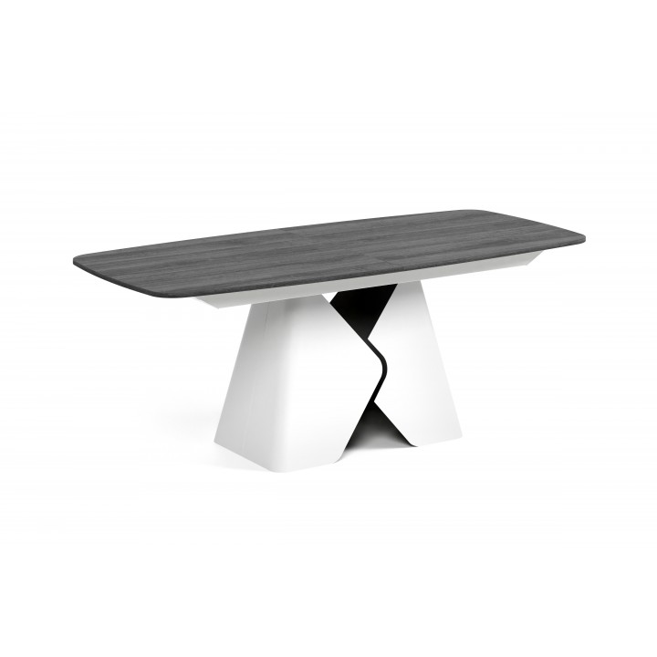 Prostokątny stół rozkładany Prisma 200 biała podstawa