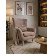 Fotel wypoczynkowy Lord sztruksowy różowy