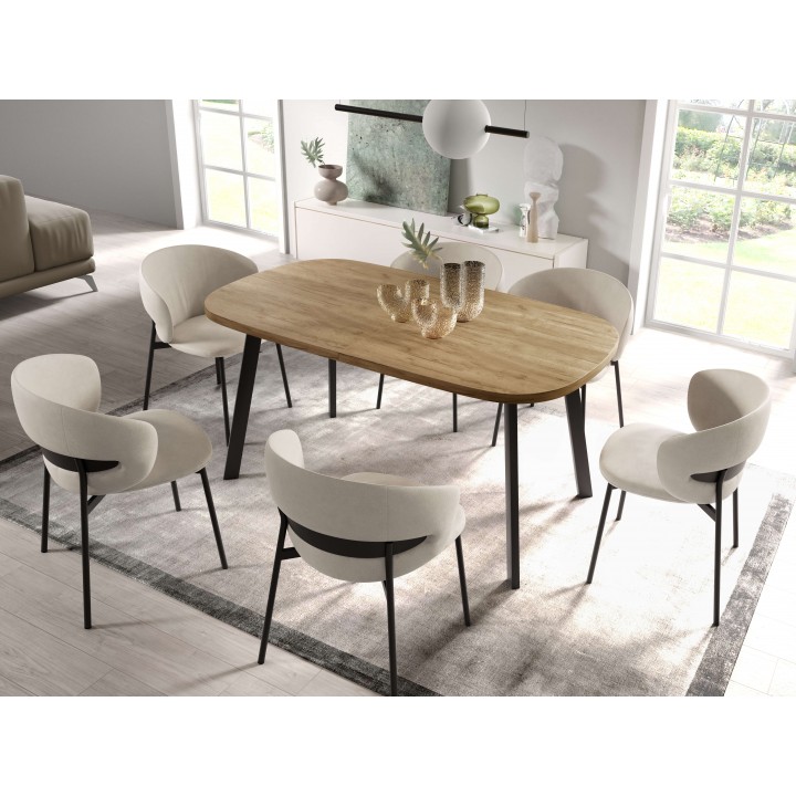 Owalny stół rozkładany Solo 160 cremona cannolo powystawowy