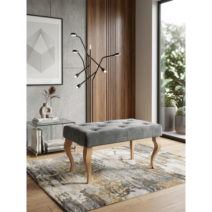 Ławeczka tapicerowana w stylu glamour 80x40