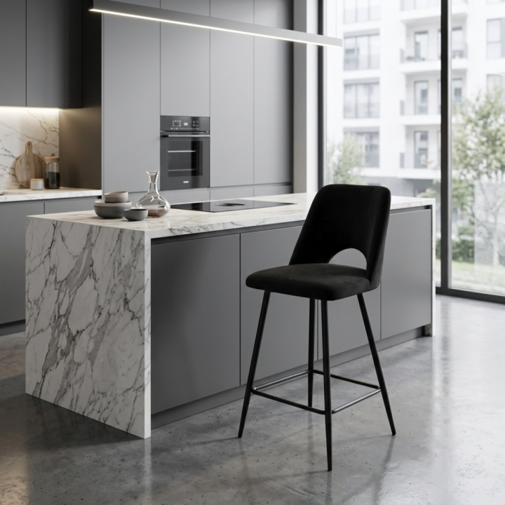 Hoker tapicerowany Oro czarny