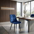 Krzesło tapicerowane Coral granatowe