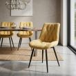 Krzesło tapicerowane Oliver żółte