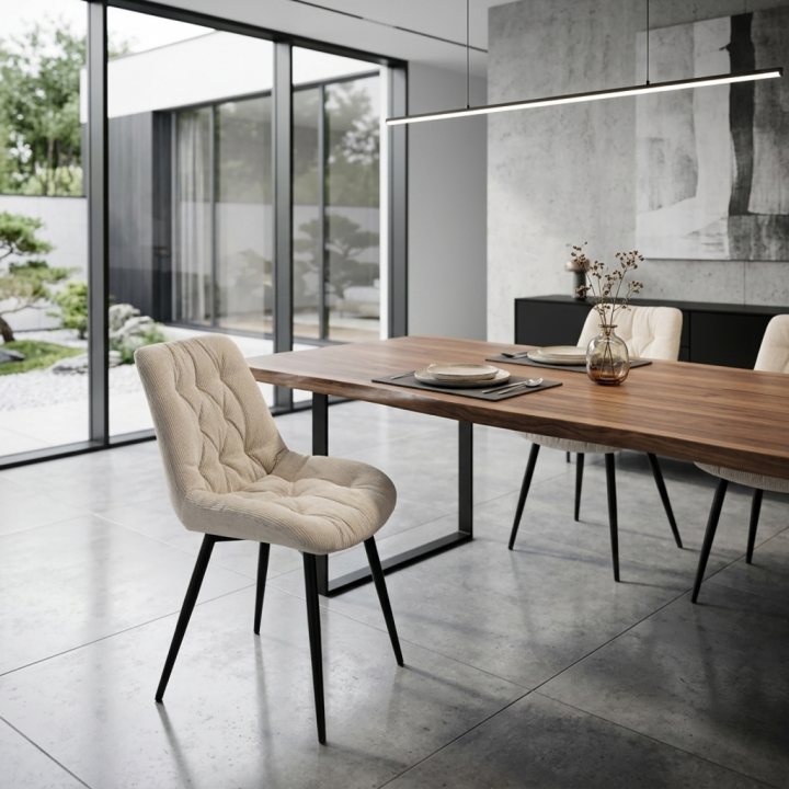 Krzesło tapicerowane Oliver beżowe