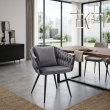 Krzesło tapicerowane Pilo szare