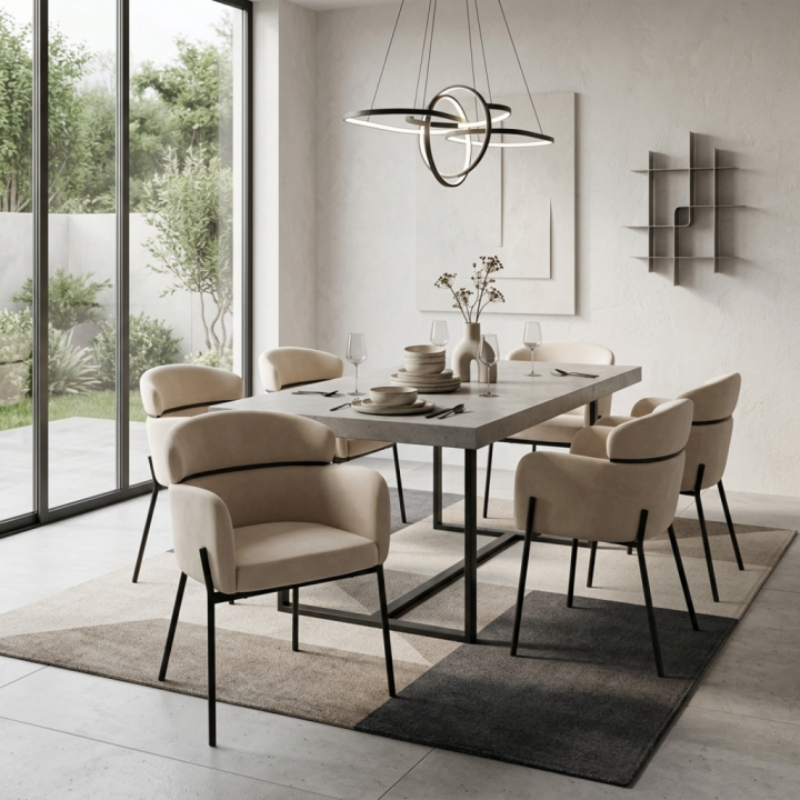 Krzesło tapicerowane Bolzano jasnobeżowe