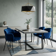 Krzesło tapicerowane Bolzano granatowe