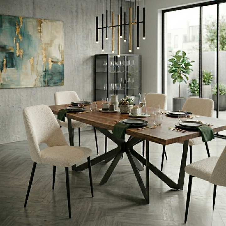 Krzesło tapicerowane Oro boucle jasnobeżowe