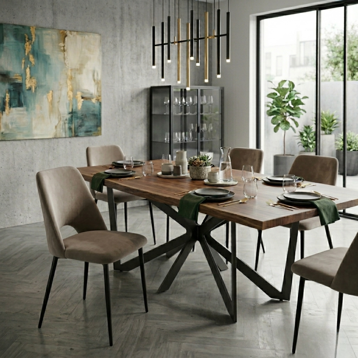 Krzesło tapicerowane Oro ciemnobeżowe