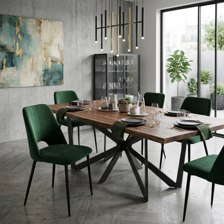 Krzesło tapicerowane Oro butelkowa zieleń