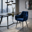 Krzesło tapicerowane Gallo granatowe