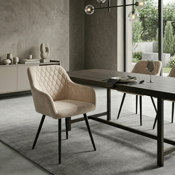Krzesło tapicerowane Todi beżowe