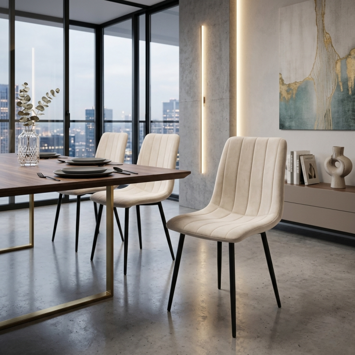 Krzesło tapicerowane Gela beżowe