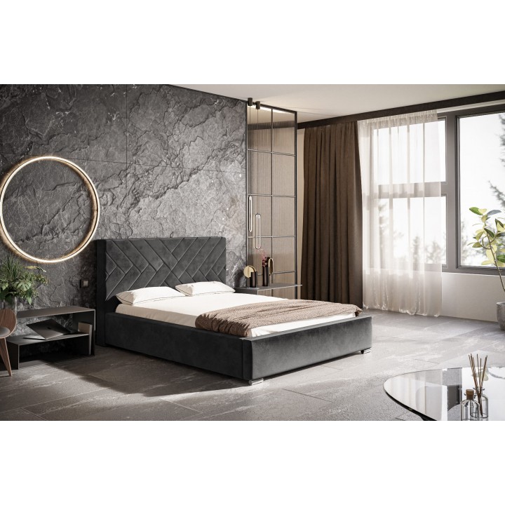 Łóżko tapicerowane z pojemnikiem Malmo PREMIUM 160x200