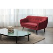 Sofa Maya 2 osobowa w stylu skandynawskim czerwona