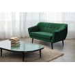 Sofa Maya 2 osobowa w stylu skandynawskim butelkowa zieleń